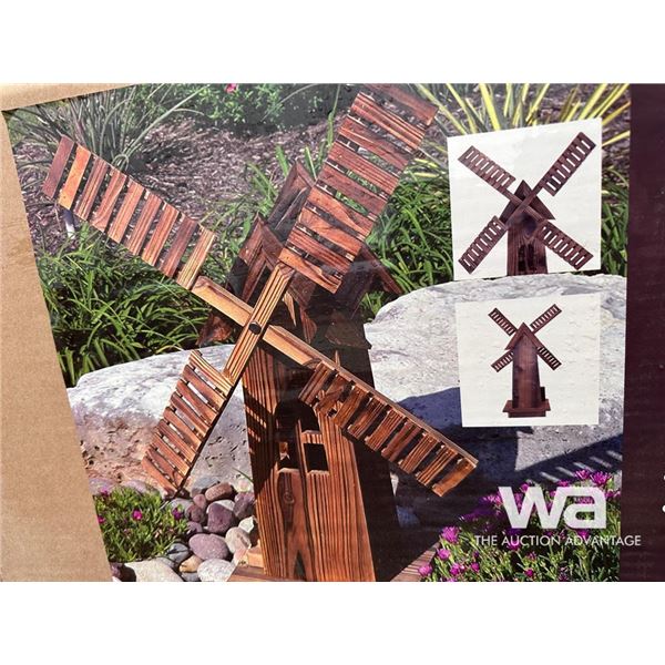 WOODEN GARDEN WINDMILL