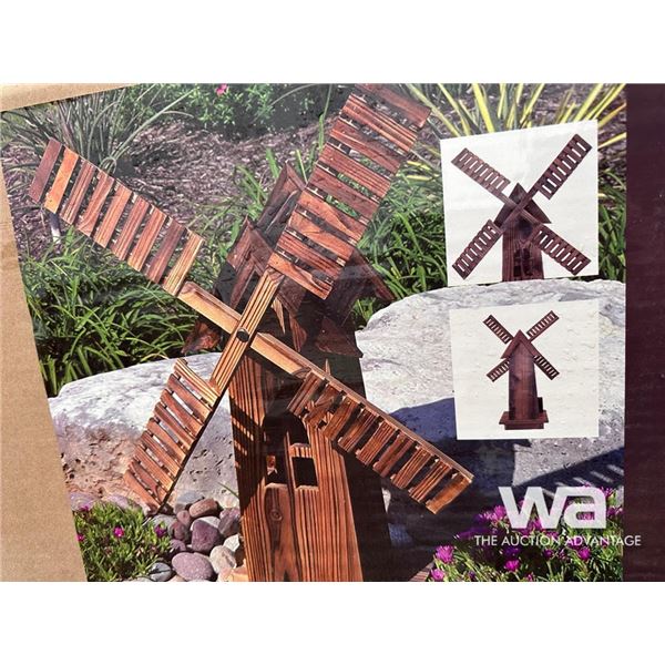 WOODEN GARDEN WINDMILL