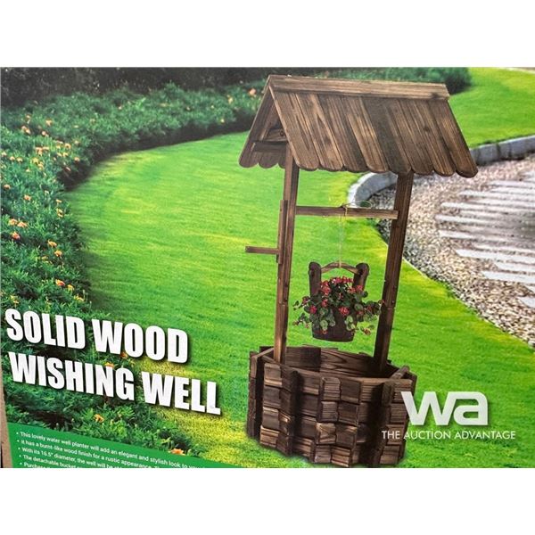 SOLID WOOD WISHING WELL