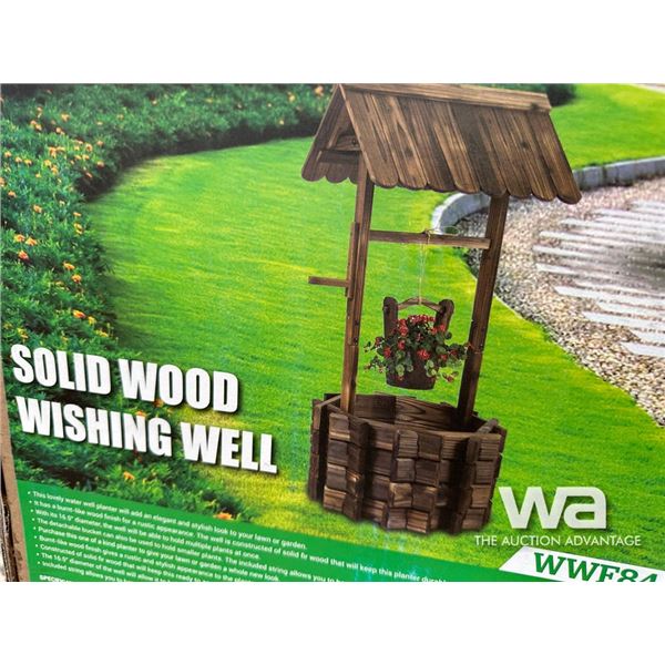 SOLID WOOD WISHING WELL