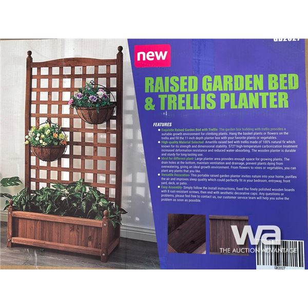 RAISED GARDEN BED & TRELLIS PLANTER