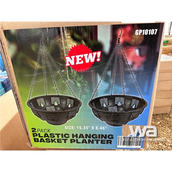 PLASTIC HANGING BASKET PLANTER 2 PCS