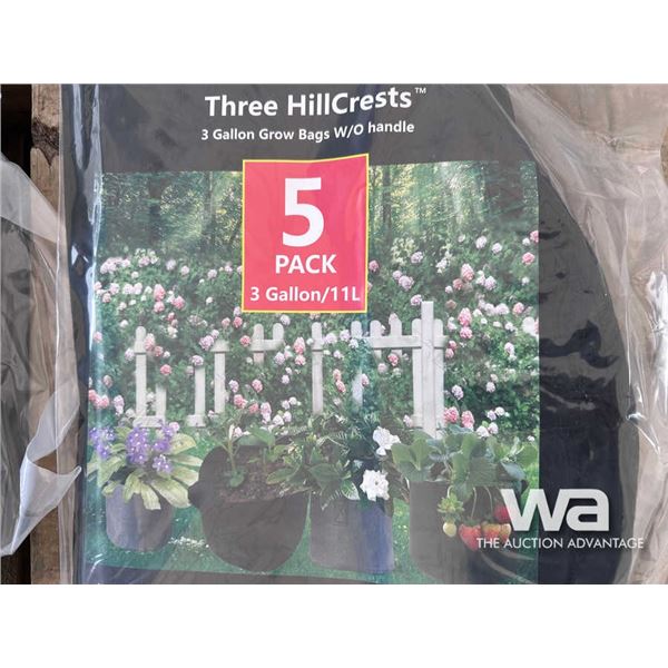 3 GALLON GROW BAGS 5 PCS