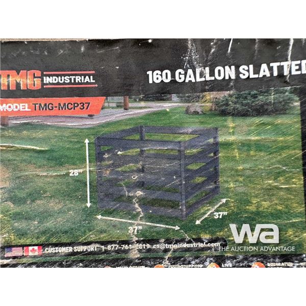 TMG 160 GALLON SLATTED METAL COMPOSTER