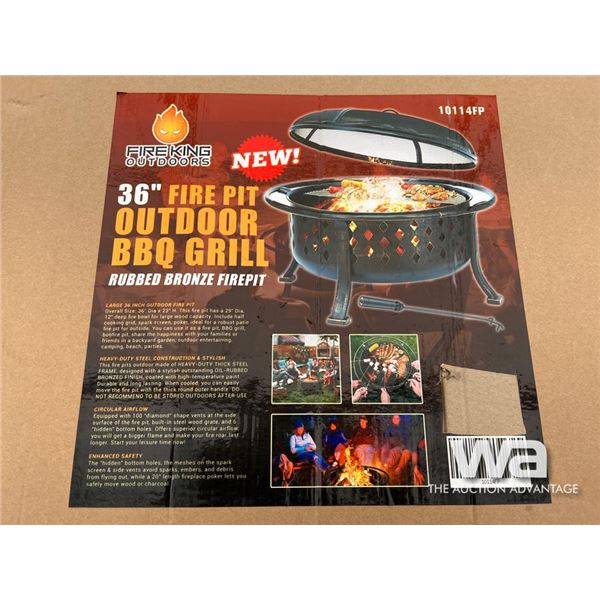 36 IN. FIREPIT OUTDOOR BBQ GRILL
