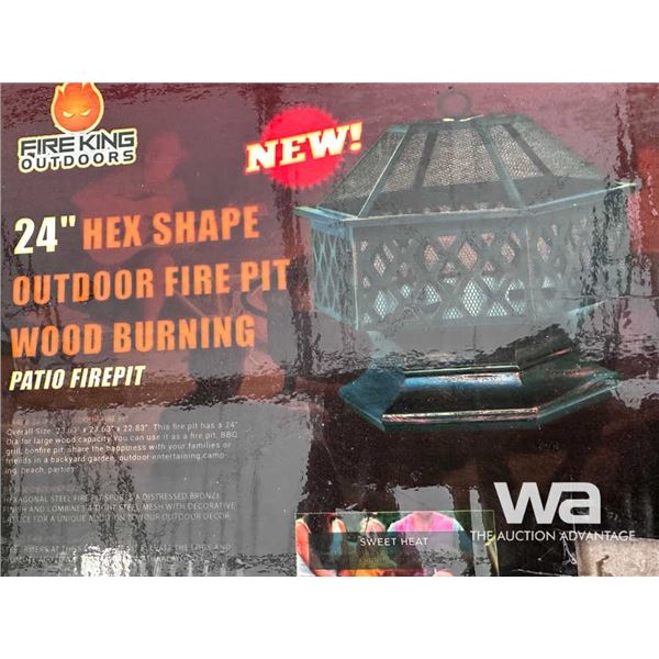 HEX SHAPE OUTDOOR FIRE PIT WOOD BURNING