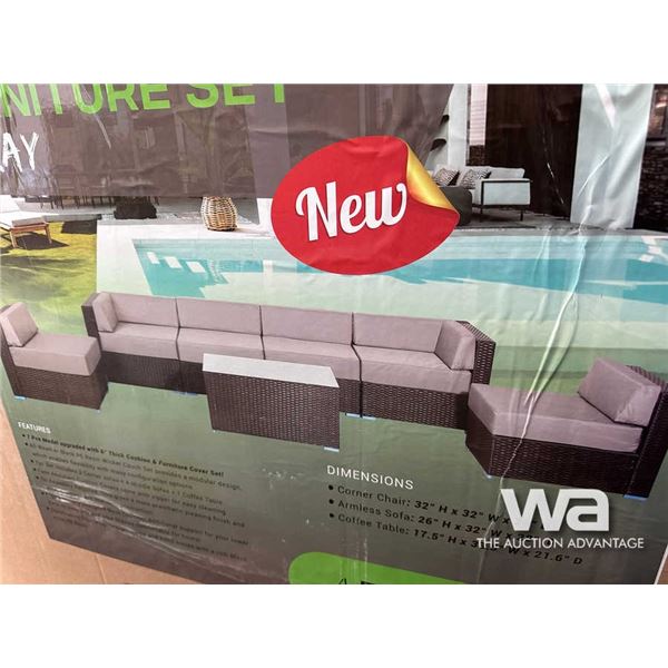 7 PCS OUTDOOR U SHAPE FURNITURE SET