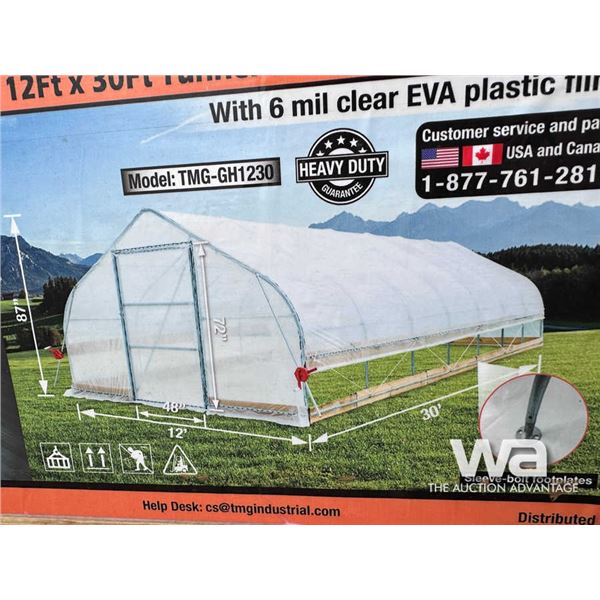 TMG 12 X 30 FT. TUNNEL GREENHOUSE GROW TENT