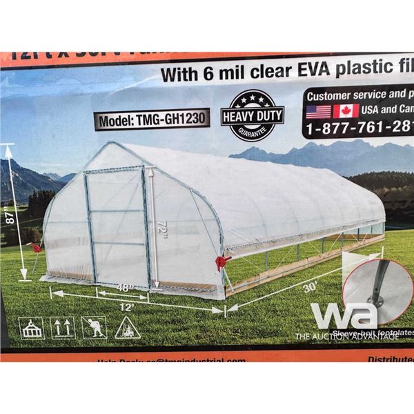 TMG 12 X 30 FT. TUNNEL GREENHOUSE GROW TENT