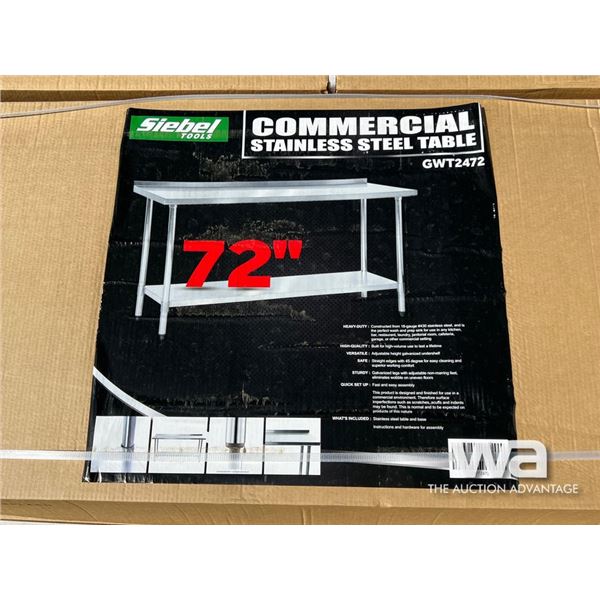 SIEBEL 72 IN. STAINLESS STEEL TABLE