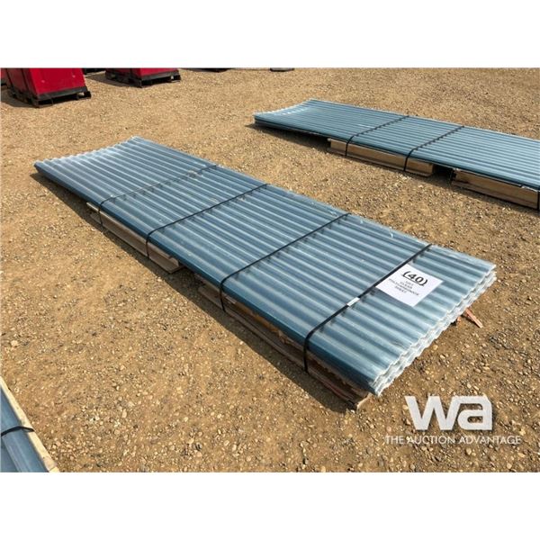 (40) 12 FT. CLEAR POLYCARBONATE SHEETS
