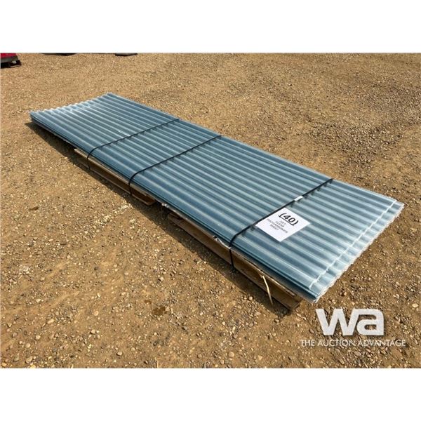 (40) 12 FT. CLEAR POLYCARBONATE SHEETS