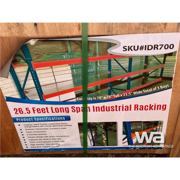 26.5 FT. LONG SPAN INDUSTRIAL RACKING