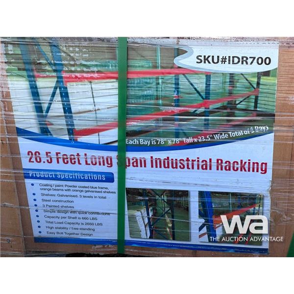 26.5 FT. LONG SPAN INDUSTRIAL RACKING