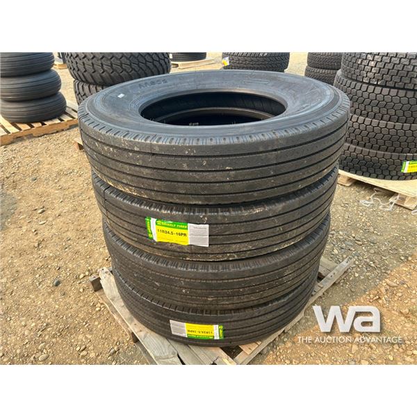 (4) GRIZZLY 11R24.5-16PR TRUCK TIRES