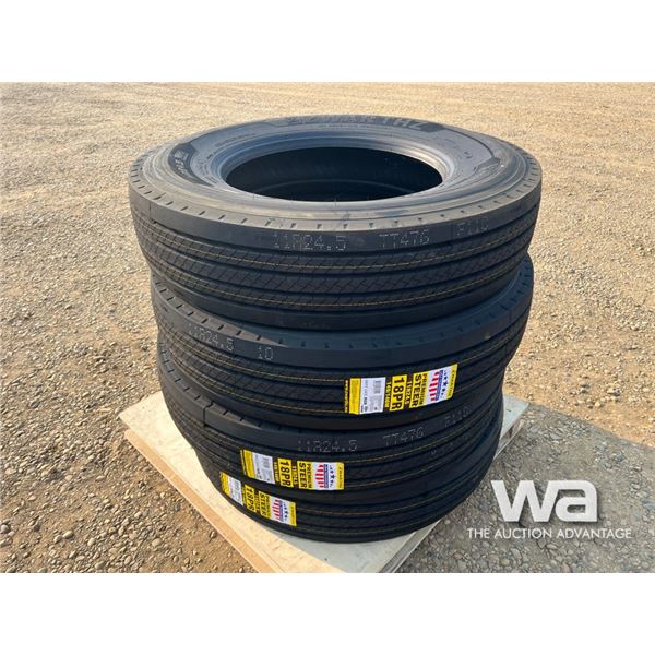 (4) ZWARTHZ 11R24.5-18PR TRUCK TIRES