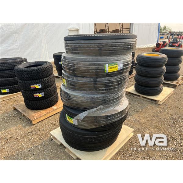 (7) GRIZZLY 11R22.5-16PR TRUCK TIRES