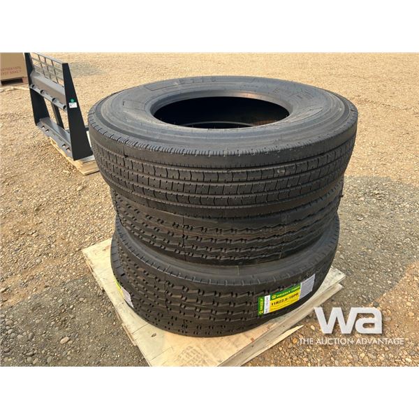 (4) GRIZZLY 11R22.5-16PR TRUCK TIRES