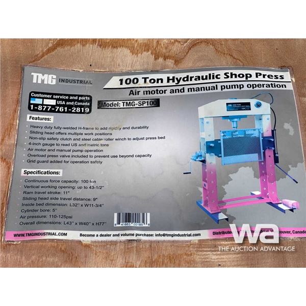 TMG 100 TON HYDRAULIC SHOP PRESS