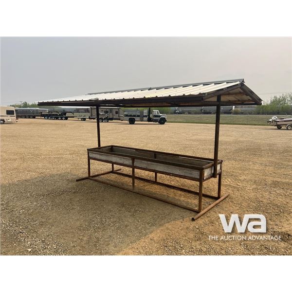 12 FT. STEEL FRAME BUNK FEEDER & ROOF