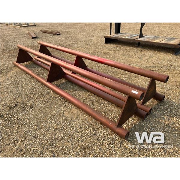 (2) 14 FT. PURPLE LOW PROFILE PIPE RACKS