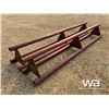 Image 4 : (2) 14 FT. PURPLE LOW PROFILE PIPE RACKS