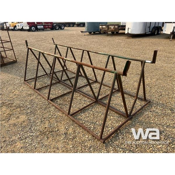 (2) 10 FT. GREEN PIPE RACKS