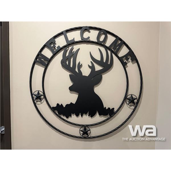 WELCOME DEER METAL WALL DECOR