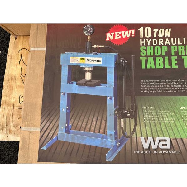 10 TON HYDRAULIC SHOP PRESS TABLE TOP