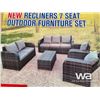 Image 1 : RECLINER 7 SEAT OUTDOOR FURNITURE SET