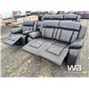 Image 5 : LEATHER RECLINING SOFA, LOVESEAT AND CHAIR