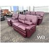 Image 1 : LEATHER RECLINING SOFA, LOVESEAT AND CHAIR