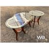 Image 2 : (3) GLASS END TABLES
