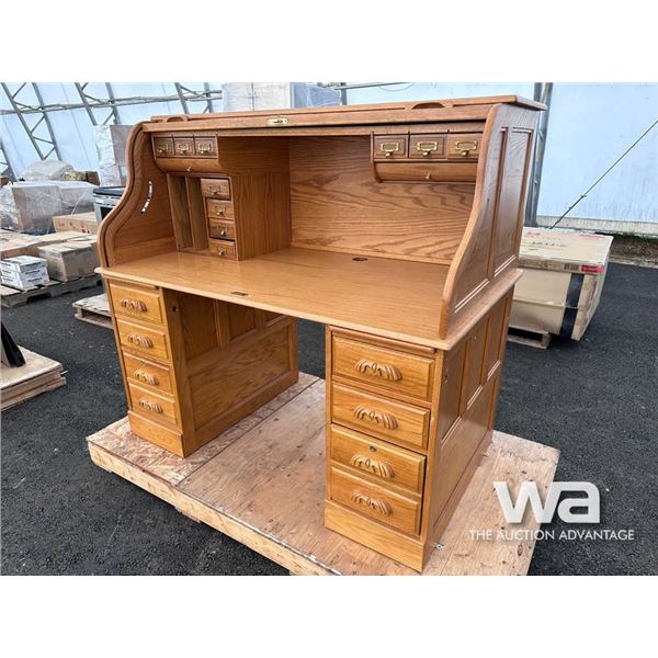 ROLL TOP COMPUTER DESK
