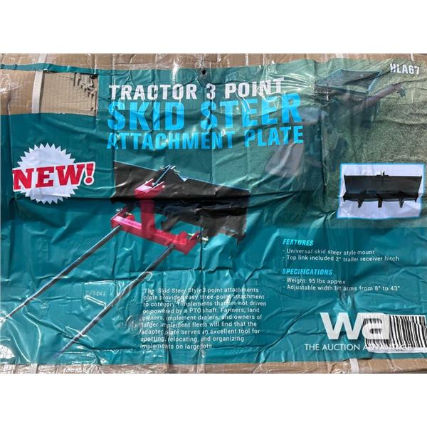 TRACTOR 3 POINT SKID STEER ATTACHMENT PLATE