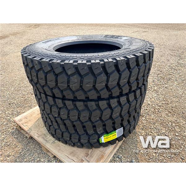 (3) GRIZZLY 11R24.5 TIRES