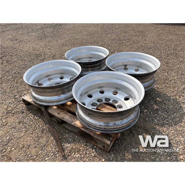 (4) 11R24.5 TRUCK ALUMINUM RIMS