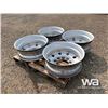 Image 1 : (4) 11R24.5 TRUCK ALUMINUM RIMS