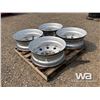 Image 2 : (4) 11R24.5 TRUCK ALUMINUM RIMS