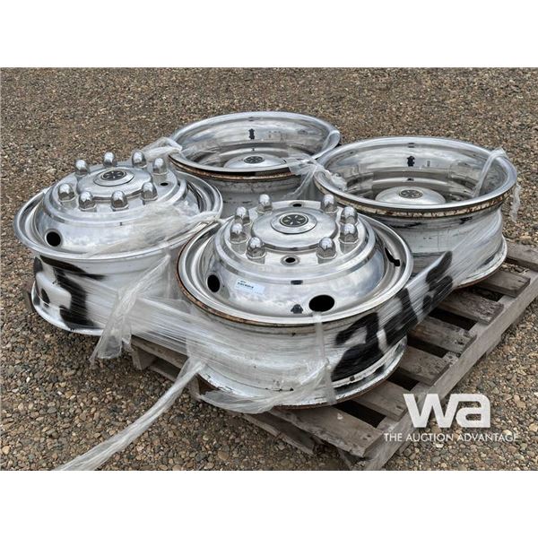 (4) 8.25 X 22.5 IN. STEEL RIMS