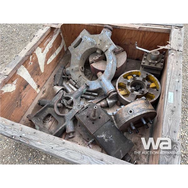 PALLET OF MISC. LATHE CHUCKS