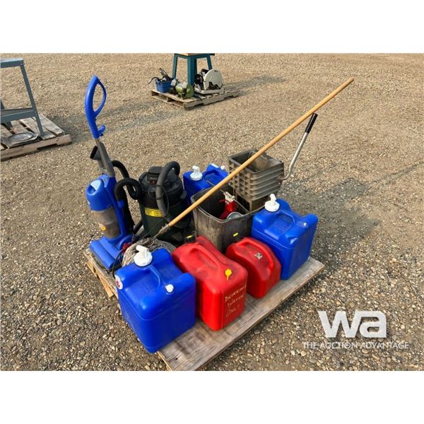 GERRY CANS, MOP & PAIL, VACUUM