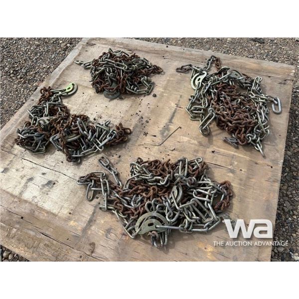 (4) 12X16.5 SKID STEER TIRE CHAINS