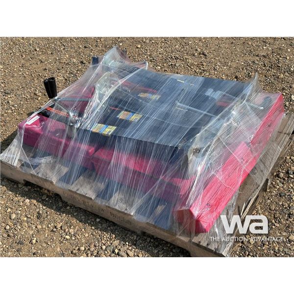 PALLET OF TRAILER JACKS & SAFETY CONES