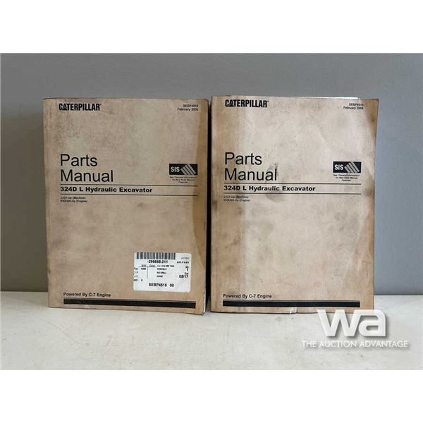(2) CATERPILLAR 324D EXCAVATOR PARTS MANUALS