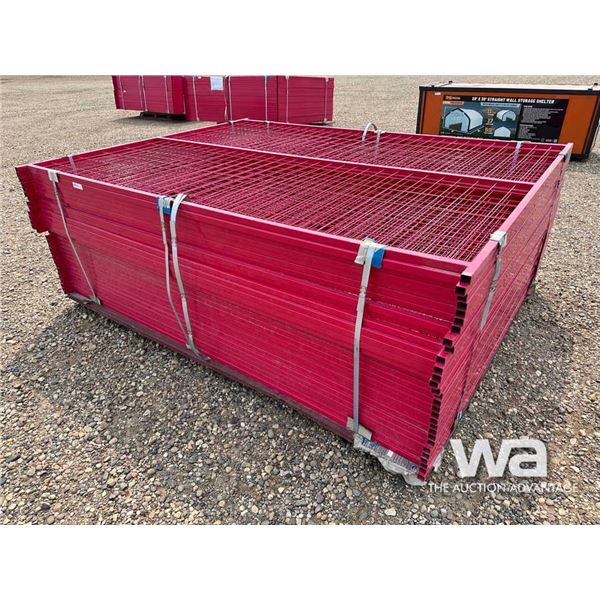 (30) 8 X 6 FT. POWDER COATED FENCE PANELS