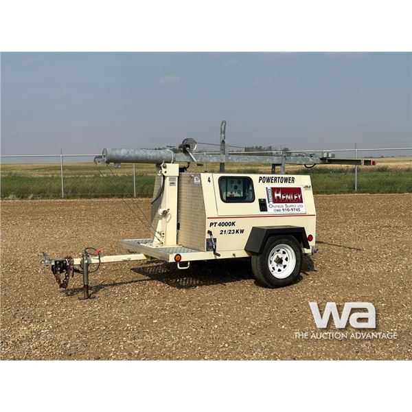 2008 FRONTIER PT4000 20 KVA LIGHT TOWER