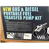 Image 2 : GAS & DIESEL PORTABLE FUEL TRANSFER PUMP KIT