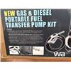Image 2 : GAS & DIESEL PORTABLE FUEL TRANSFER PUMP KIT