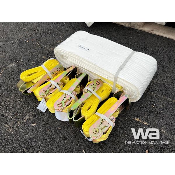 HEAVY DUTY RECOVERY STRAP, (5) 2 IN. STRAPS